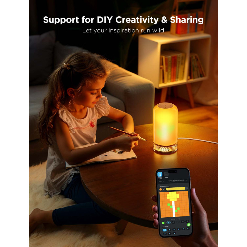 Govee Настільний світильник розумний H6022 Table Lamp 2, RGBICWW, WI-FI/Bluetooth, білий