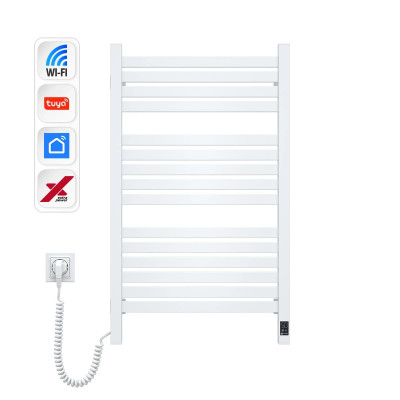 Navin Рушникосушка електрична Авангард Х, 800х480х71мм, Wi-Fi, сталь, білий, ліве підключення