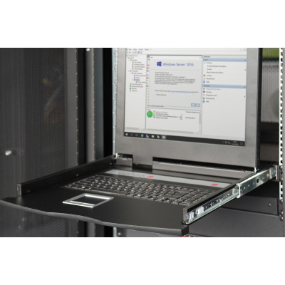Digitus Консоль 16-port KVM & Touchpad, US keyboard, 17" TFT