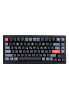 Keychron Клавиатура V1 84 Key QMK Gateron G PRO Brown Hot-Swap RGB Carbon Black