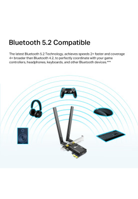 TP-Link Адаптер WiFi Archer TX20E AX1800, PCI-Express x1, BT5.2