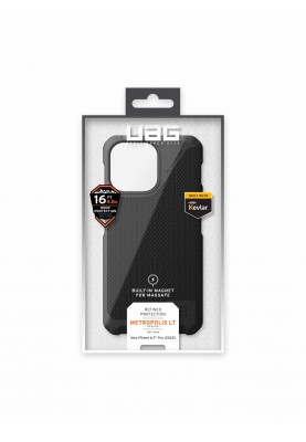 UAG Чохол для Apple iPhone 14 Pro Max Metropolis LT Magsafe, Kevlar Black