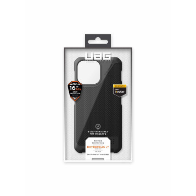 UAG Чохол для Apple iPhone 14 Pro Max Metropolis LT Magsafe, Kevlar Black