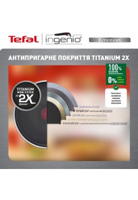 Tefal Набір посуду Ingenio Emotion, 10 предметів, нерж.сталь