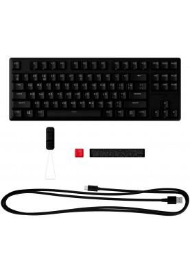 HyperX Клавіатура Alloy Origins Core PBT Aqua USB RGB ENG/RU Black