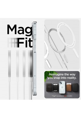 Spigen Чохол для Apple iPhone 15 Ultra Hybrid MagFit, White