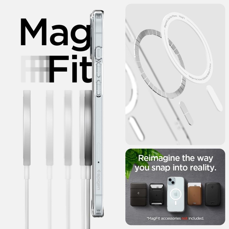 Spigen Чохол для Apple iPhone 15 Ultra Hybrid MagFit, White