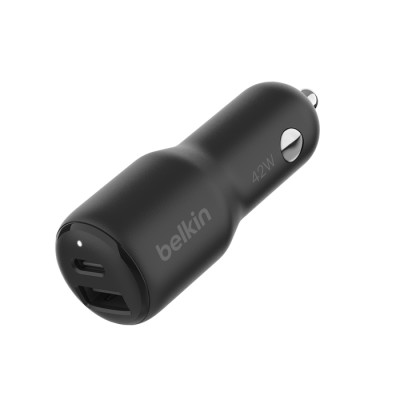 Belkin Зарядний пристрій автомобільний 42Вт USB-A/USB-C PD PPS, чорний