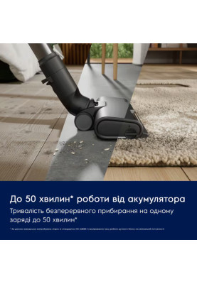 Electrolux Пилосос безпровідний, конт пил -0.5л, автон. робота до 50хв, вага-2.49кг, НЕРА12, 2 насадки, зелений