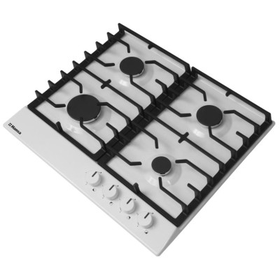 Hansa Варильна поверхня газова, 59см, чавун, біла Hansa Варильна поверхня газова, 59см, чавун, біла