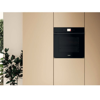 Whirlpool Духова шафа електрична, 73л, A+, дисплей, конвекція, піроліз, телескопічні напрямні, чорний