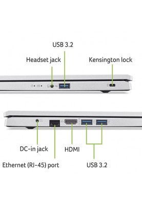 Acer Ноутбук Aspire 3 A317-54 17.3" FHD IPS, Intel i5-1235U, 16GB, F512GB, UMA, Lin, сріблястий