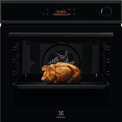 Electrolux Духовий шафа електричний, 72л, А+, пара, дисплей, конвекція, піроліз, ф-ція пароварки, телескопічні напрямні, чорний