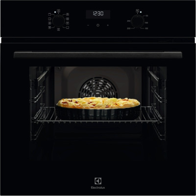 Electrolux Духовий шафа електричний, 65л, А, пара, дисплей, конвекція, телескопічні напрямні, чорний