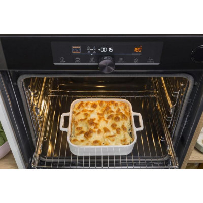 Gorenje Духова шафа електрична, 77л, A+, пара, дисплей, готування на різних рівнях, піроліз, білий