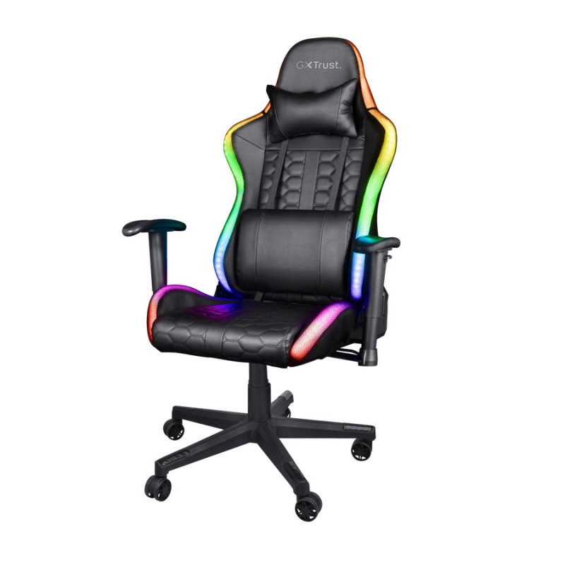 Trust Крісло GXT 716 Rizza, ПУ шкіра, 3D-Armrests, RGB, чорний Trust Крісло GXT 716 Rizza, ПУ шкіра, 3D-Armrests, RGB, чорний