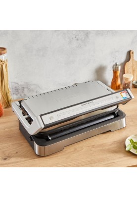 Tefal Гриль прижимний OptiGrill 2in1 XL 2200Вт, темп. режимів-4, з`ємні пластини, сенсор товщини продуктів, метал