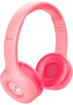 Trust Навушники On-ear Nouna Kids, Wireless, Mic, Рожевий