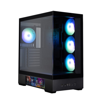 Zalman Корпус P40 DS без БР, 2xUSB3.0, 1x Type C, 3x120мм ARGB Reverse, 1x120мм ARGB, VGA 420мм, LCS ready, TG Side/Front Panel, Display, ATX, чорний