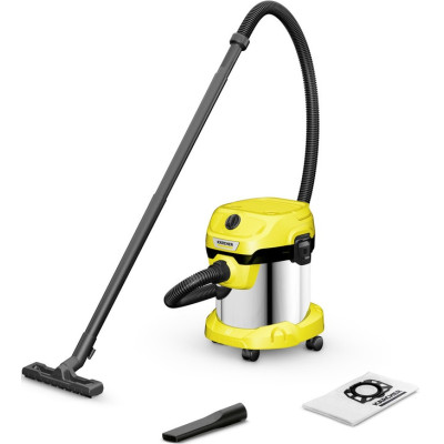 Karcher Пилосос господарський WD 2 PLUS S V-15/4/18, 1000 Вт, 15 л, 4 м, 4.519 кг