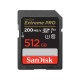 SanDisk Карта пам'яті SD 512GB C10 UHS-I U3 R200/W140MB/s Extreme Pro V30