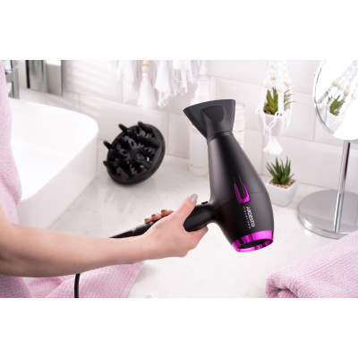 ARDESTO Фен Violet PRO HD-Y221PRO ,1750-2100Вт, 2 швидкості, 3темп. режими, дифузор, чорний