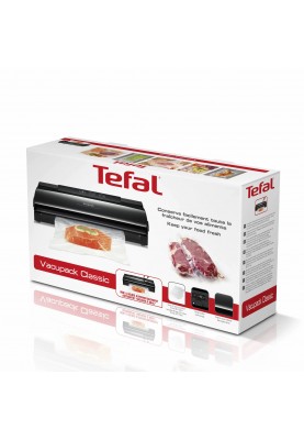 Tefal Вакууматор Classic для пакетів, 35см, електронне управління, +18 пакетів, пластик, чорний