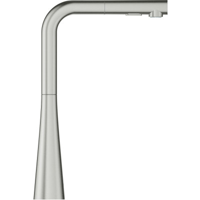 Grohe Змішувач для кухні Scala, довж.виливу - 205мм, поворотний/витяжний, 1важіль, супер сталь
