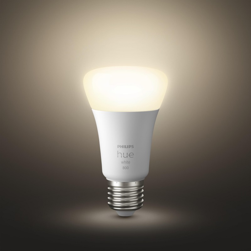 Philips Hue Лампа розумна E27, 9W(60Вт), 2700K, White, ZigBee, Bluetooth, димування