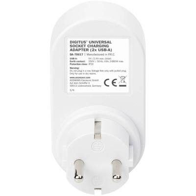 Digitus Зарядний пристрій Universal USB + Power Socket