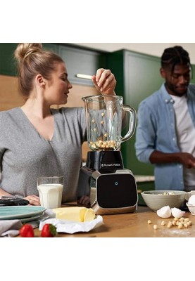 Russell Hobbs Блендер стаціонарний Sensigence , 1000Вт, чаша-1500мл, скло, сенс. управл., чорно-сірий