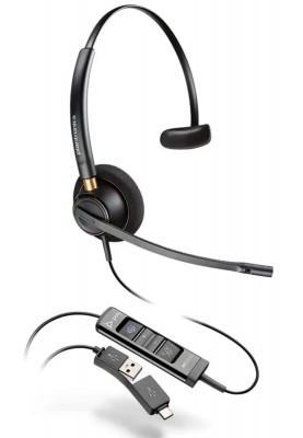 Poly Гарнітура комп'ютерна моно On-ear EncorePro 515-M, USB-A, всеспрямований, чорний