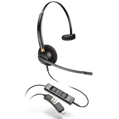 Poly Гарнітура комп'ютерна моно On-ear EncorePro 515-M, USB-A, всеспрямований, чорний
