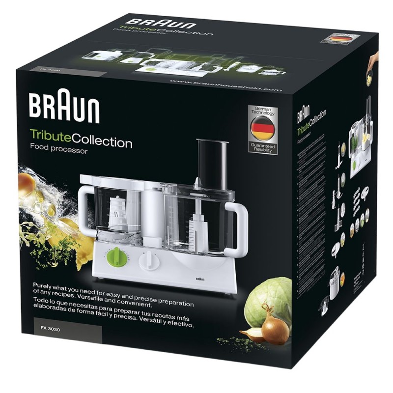 Braun Кухонна машина, 600Вт, чаша-пластик, корпус-пластик, насадок-10, біло-зелений