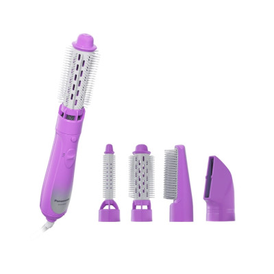 Panasonic Фен-щітка, 600Вт, 2 режими, 4 насадки, фіолетовий