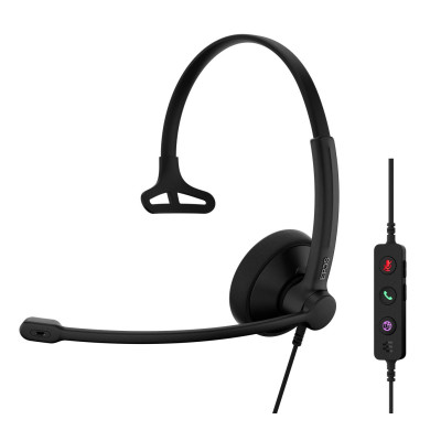 Epos Гарнітура комп'ютерна моно On-Ear IMPACT 100 MS, USB C + A, Microsoft Teams, односпрямований, 2м, Чорний