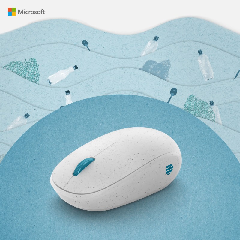 Microsoft Миша Ocean Plastic BT White