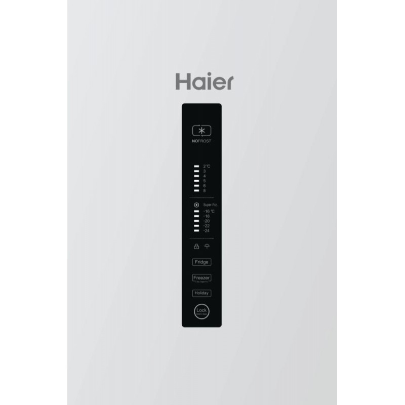 Haier Холодильник багатодверний, 190.5x59.5х65.7, холод.відд.-233л, мороз.відд.-97л, 3дв., А++, NF, інв., дисплей, зона нульова, білий