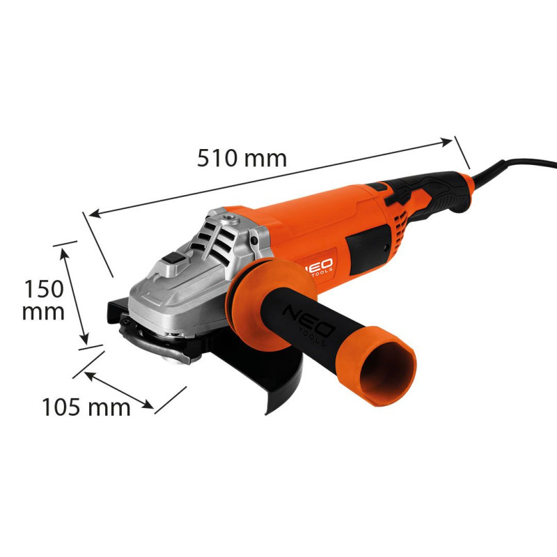 Neo Tools Шліфмашина кутова 230мм 3000Вт 6600об·хв 5.6кг
