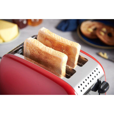 Russell Hobbs Тостер Colours Plus, 1600Вт, нержав., підігрів,разморозка, червоний
