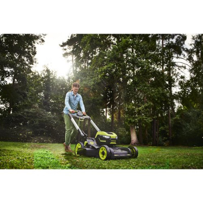 Ryobi Газонокосарка акумуляторна RY36LMXSP53A-160 самохідна MAX POWER 36В акб 1х6А·год дека 53см 70л 20-100мм 3в1 LED-фари до 3200м.кв