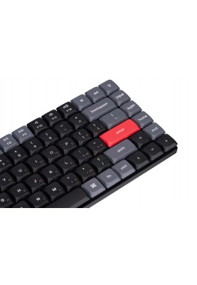 Keychron Клавіатура механічна K3 PRO 84Key, Gateron Red, BT/USB-A, Low Profile, QMK, EN/UKR, White LED, Чорний