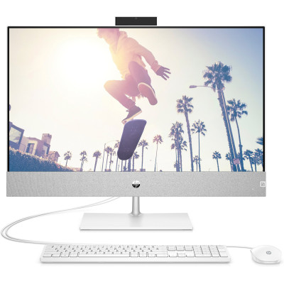 HP Комп'ютер персональний моноблок Pavilion 27" FHD IPS AG, AMD R5-5500U, 16GB, F512GB, UMA, WiFi, кл+м, DOS, білий