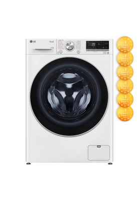 LG Прально-сушильна машина фронтальна, 9(6)кг, 1400, А, 56см, дисплей, пара, інвертор, білий