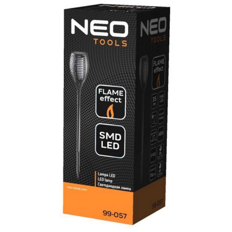 Neo Tools Сонячний садовий світильник NEO, 1200мАг 3.7 Li-ion, 1Вт, 35 люмен