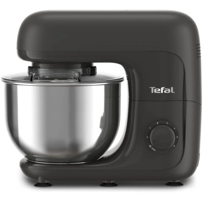 Tefal Кухонная машина Bake Essential 800Вт, чаша-метал, корпус-метал/пластик, насадок-4, чорний