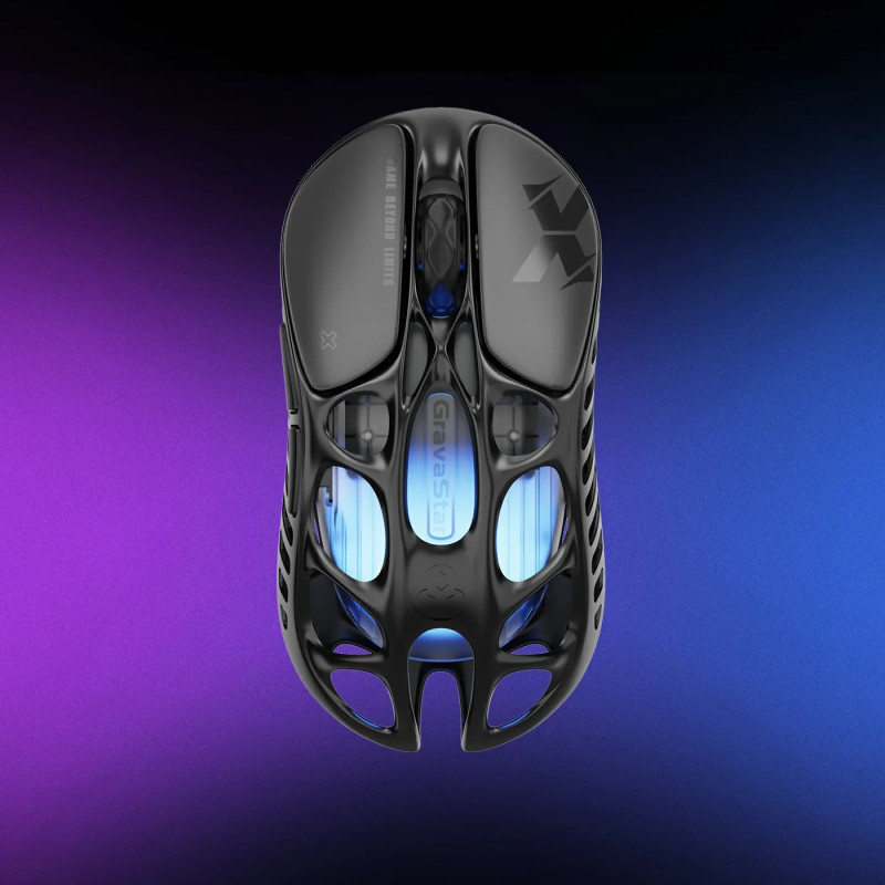 GravaStar Миша Mercury X, BT/WL/USB-A, RGB, чорний