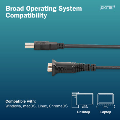 Digitus Адаптер USB 2.0 > RS232 (M/M), FT232RNL, 1.8m Digitus Адаптер USB 2.0 > RS232 (M/M), FT232RNL, 1.8m