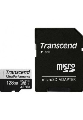 Transcend Карта пам'яті microSD 128GB C10 UHS-I U3 A2 R160/W125MB/s + SD