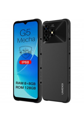 UMIDIGI Смартфон G5 Mecha (RP08) 6.6" 8/128ГБ, 2SIM, 6000мА·год, чорний